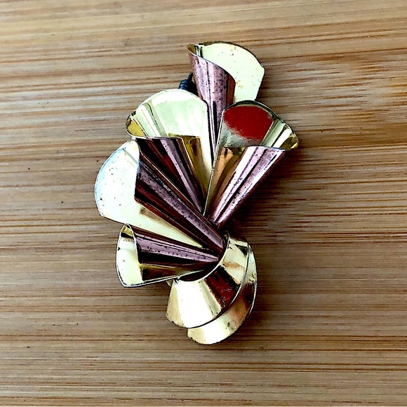 Monet Jewelry - $57  Vintage Gold on Sterling Monet Estate Brooch 14.7 Gr Marked MONET STERLING
